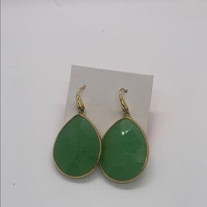 Elegant Green Teardrop Earrings